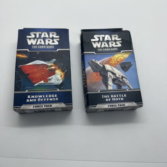STAR WARS Card Game - KNOWLEDGE AND DEFENSE & BATTLE OF HOTH Force Packs - Picture 1 of 13